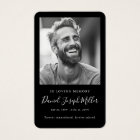 In Memory Photo Funeral Memorial Prayer Cards