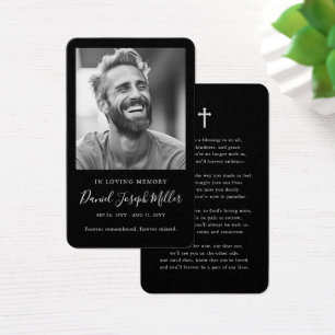 In Memory Photo Funeral Memorial Prayer Cards