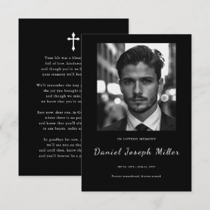 In Memory Photo Funeral Memorial Prayer Cards