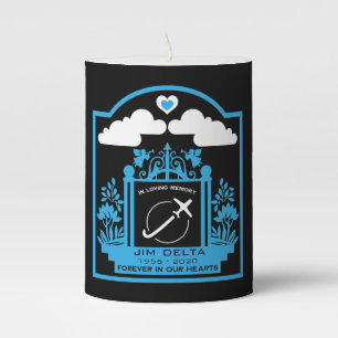 In Memory Pilot Funeral Gift Pillar Candle
