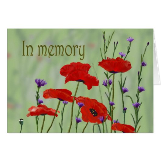 In Memory Poppies Customize it Cards (Front Horizontal)