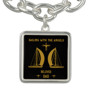 In Memory Sailer Boater Funeral Bracelet