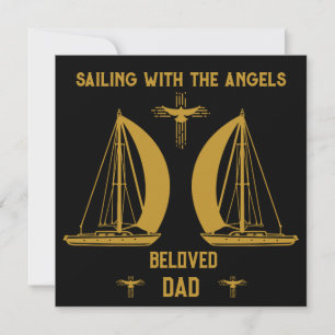 In Memory Sailer Boater Funeral Card