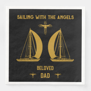 In Memory Sailer Boater Funeral Paper Dinner Napkins