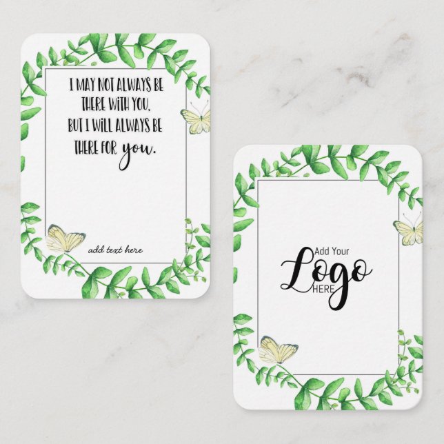In Memory Sympathy Memorial Angel keepsake gift Business Card (Front/Back)