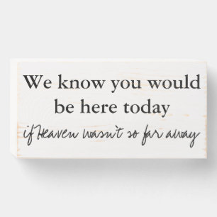 In Memory Wedding Reserved Wood Box Sign