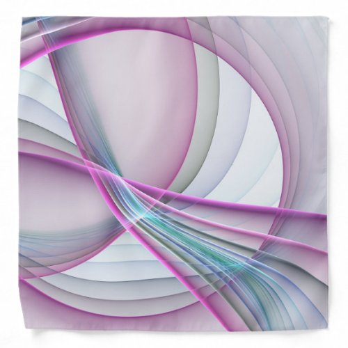 In Motion Modern Abstract Colorful Fractal Art Bandana