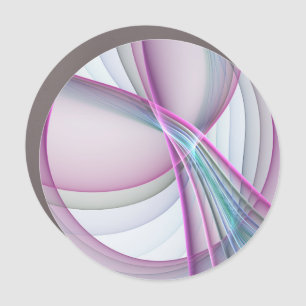 In Motion, Modern Abstract Colorful Fractal Art Car Magnet