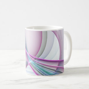 In Motion, Modern Abstract Colorful Fractal Art Coffee Mug