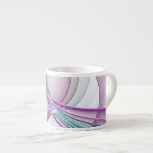 In Motion, Modern Abstract Colorful Fractal Art Espresso Cup