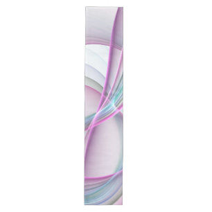 In Motion, Modern Abstract Colorful Fractal Art Medium Table Runner