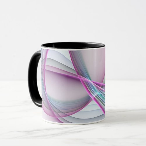 In Motion Modern Abstract Colorful Fractal Art Mug
