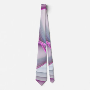 In Motion, Modern Abstract Colorful Fractal Art Neck Tie