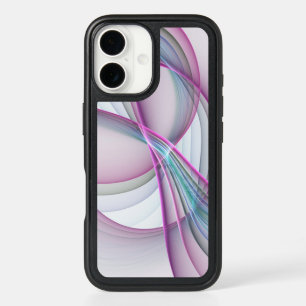 In Motion, Modern Abstract Colorful Fractal Art iPhone 16 Case