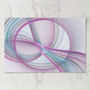 In Motion, Modern Abstract Colorful Fractal Art Paper Pad