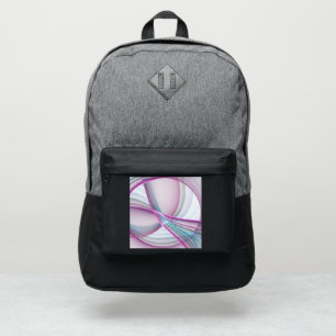In Motion, Modern Abstract Colorful Fractal Art Port Authority® Backpack