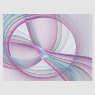 In Motion, Modern Abstract Colorful Fractal Art Tissue Paper