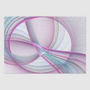 In Motion, Modern Abstract Colorful Fractal Art Tissue Paper