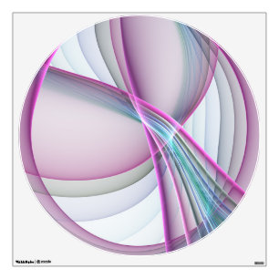 In Motion, Modern Abstract Colorful Fractal Art Wall Decal