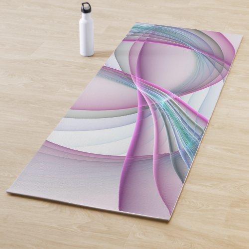 In Motion Modern Abstract Colorful Fractal Art Yoga Mat