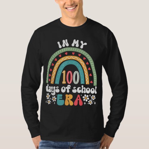 In My 100 Days Of School Era 100th Day Retro Groov T_Shirt