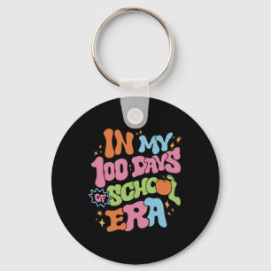 In My 100 Days Of School Era Teacher Kids 100 Days Keychain