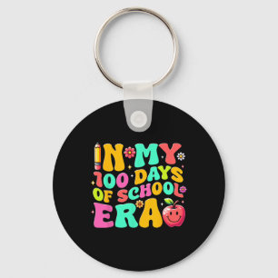 In My 100 Days Of School Era Teacher Kids 100 Days Keychain