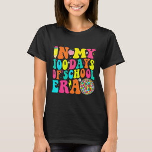 In My 100 Days Of School Era Teacher Kids Retro 10 T-Shirt