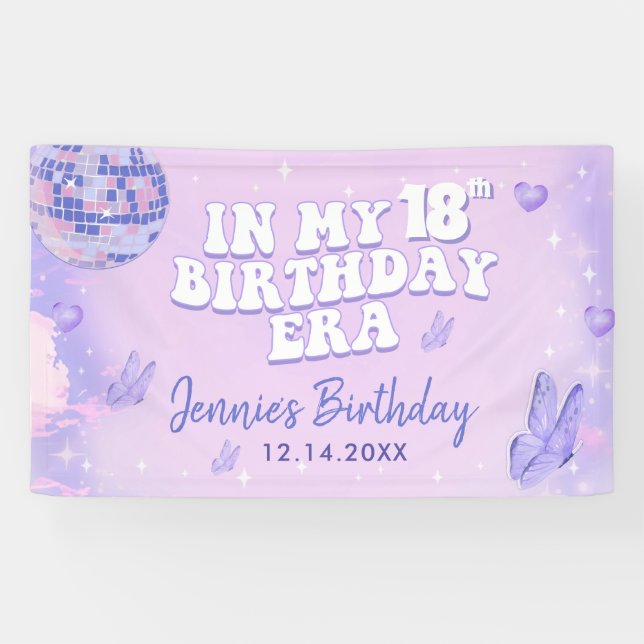 In My 18th Birthday Era Party Banner (Horizontal)