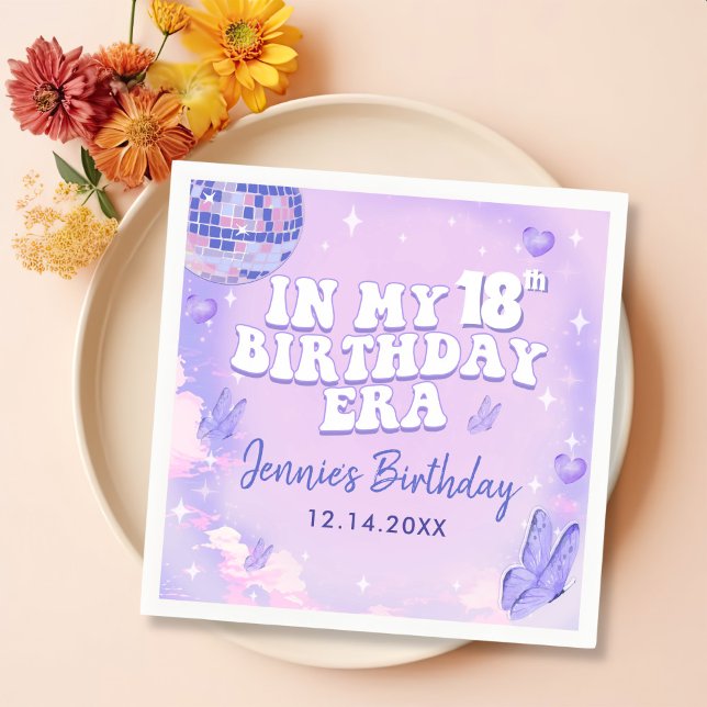 In My 18th Birthday Era Party Napkins (Creator Uploaded)