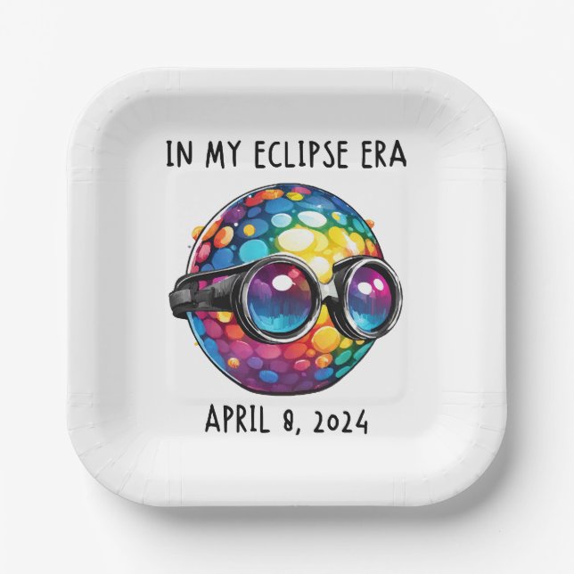 In My 2024 Solar Eclipse Era Paper Plates (Front)