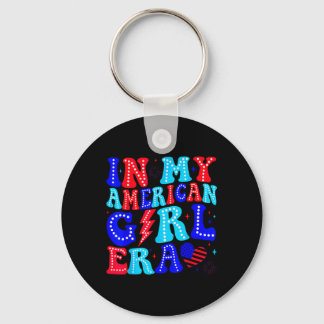 In My American Girl Era Retro 4th Of July Fourth G Keychain