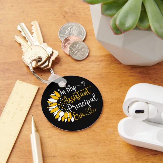 In My Assistant Principal Era School Teacher Funny Keychain (Desk)