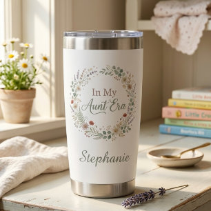 In My Aunt Era Floral New Auntie Gift Insulated Tumbler