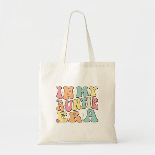 In My Auntie Era Baby Announcement for Aunt Christ Tote Bag