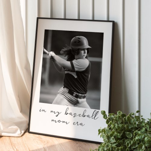 In My Baseball Mom Era Custom Photo Personalized Poster