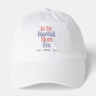 In My Baseball Mom Era Funny Retro Red Blue Hat