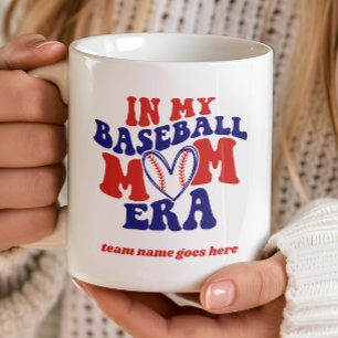 IN MY BASEBALL MOM ERA VINTAGE RETRO TEAM NAME COFFEE MUG
