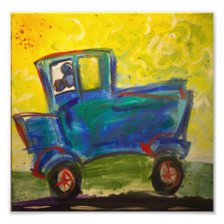 In My Big Blue Car by Roberto & Mary Photo Print