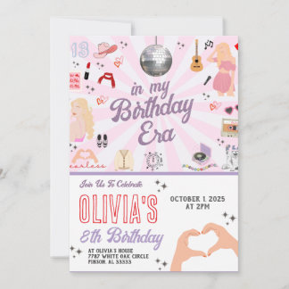 In My Birthday Era Birthday Invitation