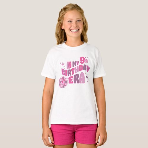 In My Birthday Era Disco Customizable Age Birthday T_Shirt