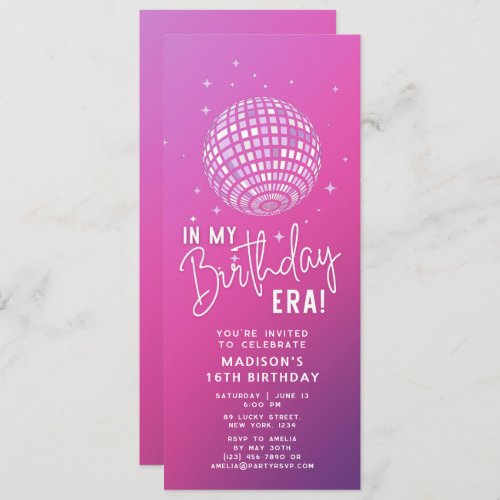 In My Birthday Era Era Party Eras Party Invitation
