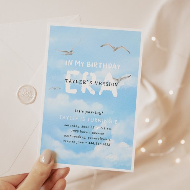 In My Birthday Era | Girls Preppy Music Invitation (Creator Uploaded)