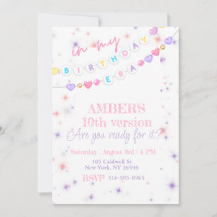 In my birthday Era Girly Pastel Birthday Invitation