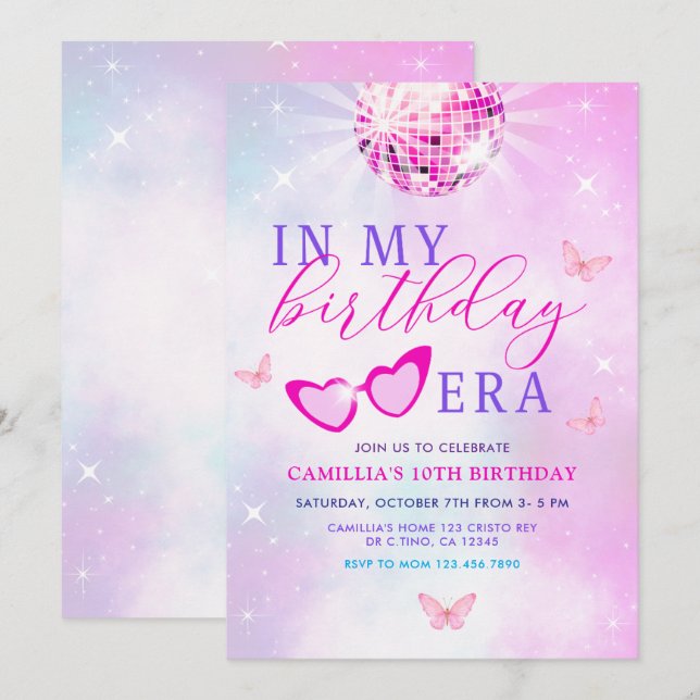 In My Birthday Era Invitation (Front/Back)