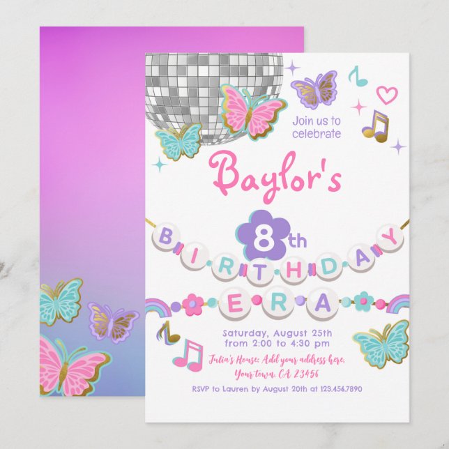 In My Birthday Era Party Invitation (Front/Back)