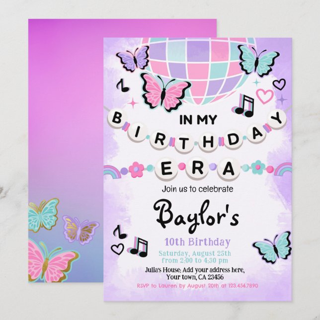 In My Birthday Era Party Invitation (Front/Back)