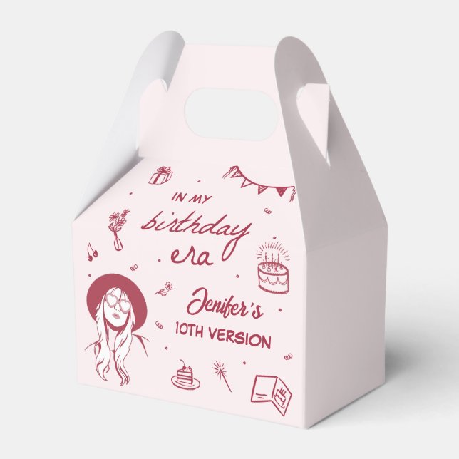 In My Birthday Era Retro Birthday Favor Boxes (Front Side)