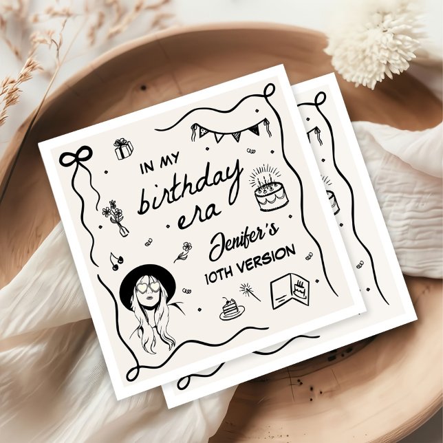 In My Birthday Era Retro Birthday Napkins (Creator Uploaded)