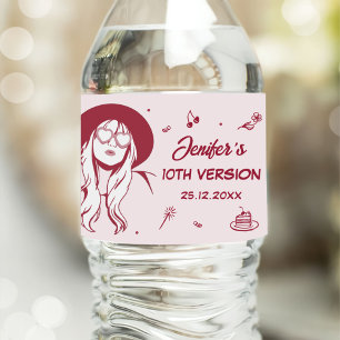 In My Birthday Era Retro Birthday Water Bottle Label